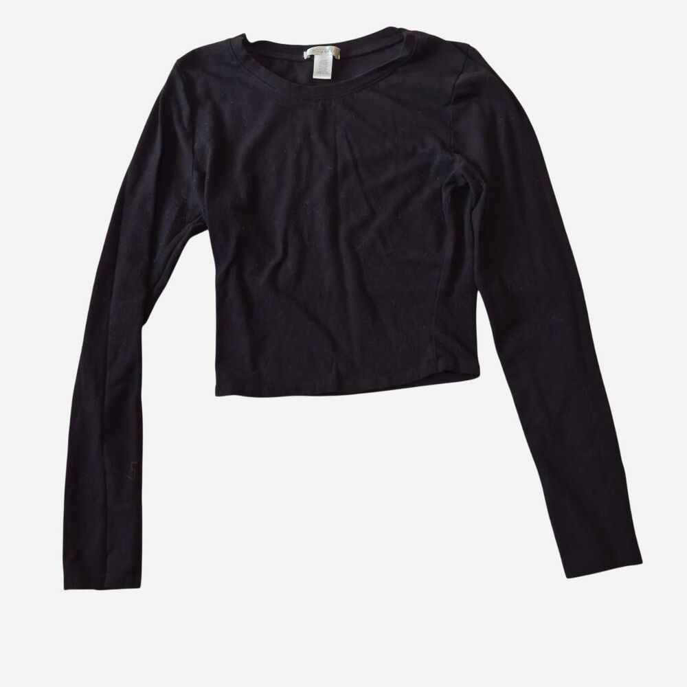 Bozzolo brand Women's Black long sleeve Crop-top size L